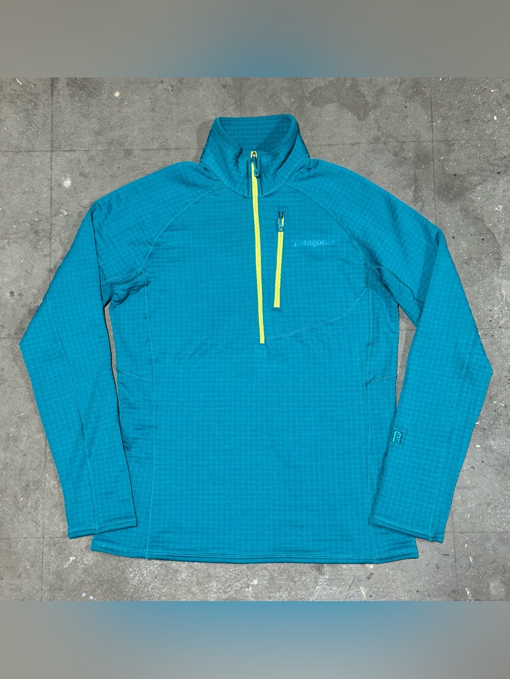Patagonia R1 Pullover Turquoise Green Zip Techface Regulator Polartec Womens SM